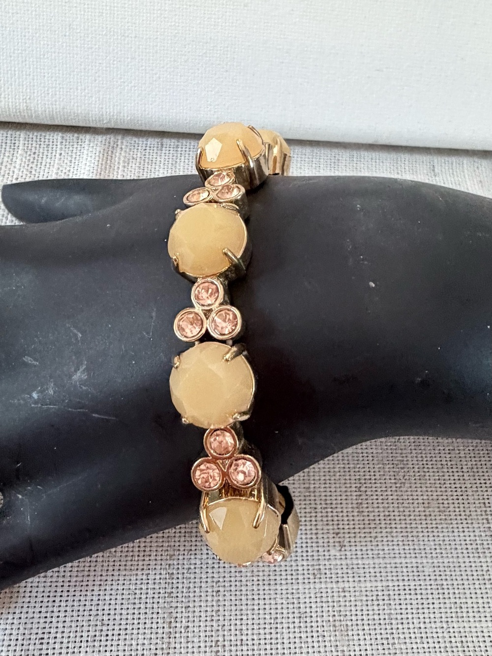 an authentic Ann Taylor Chunky Acrylic Faux Crystal Stretch Bracelet